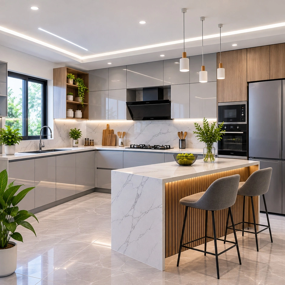 Modular Kitchen Remodel by Decor Indoors
